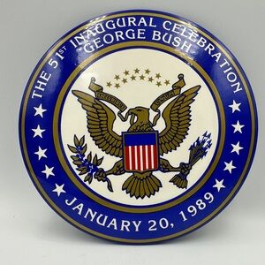 Vintage 1989 The 51st Inaugural Celebration George Bush 6 inch pinback button